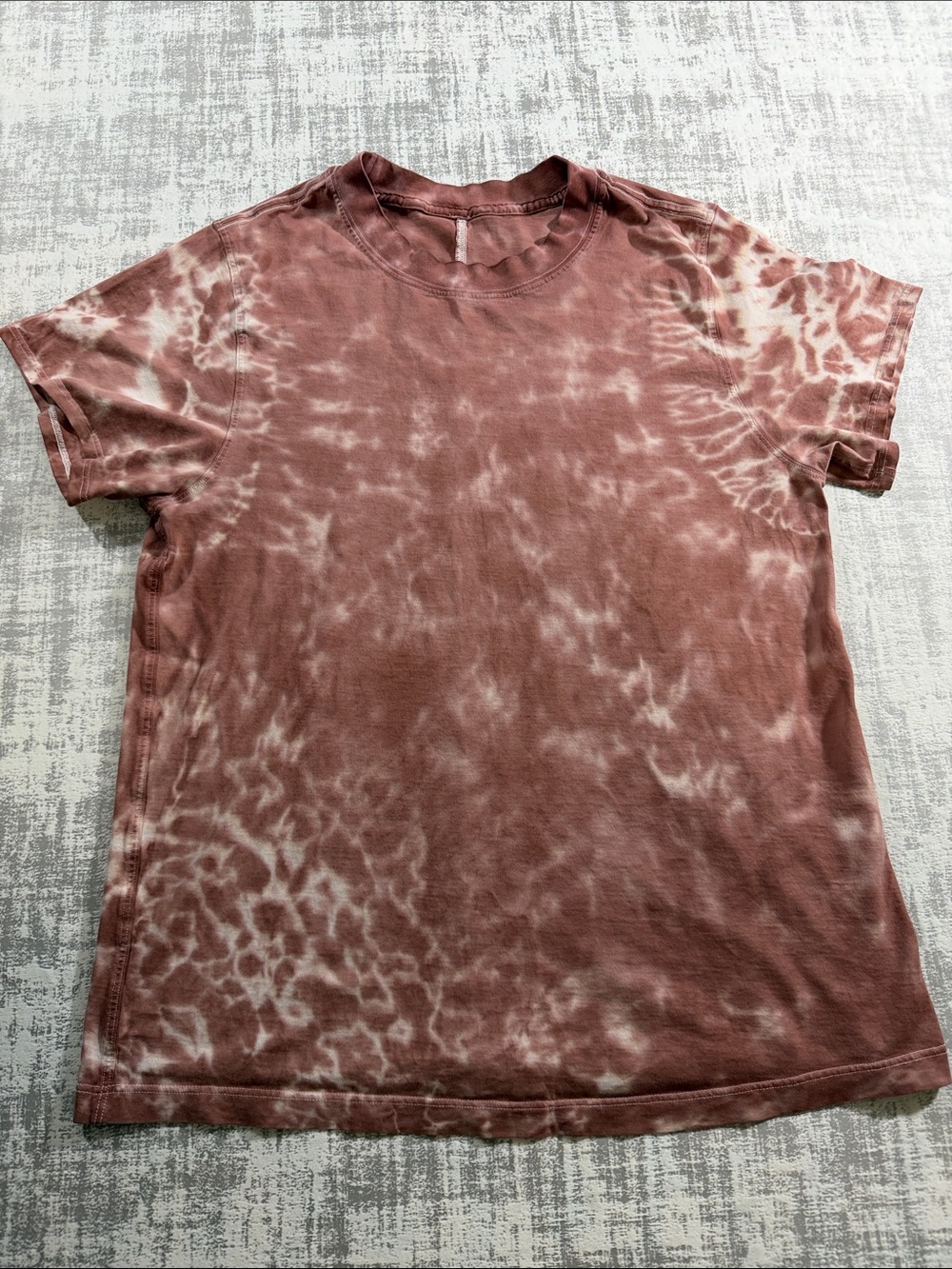Lululemon Tie-Dye Crewneck T-Shirt - Brown/White 24X17.5 PTP